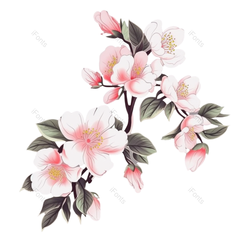 叶子图片,唯美元素,花卉PNG,鲜花免抠素材